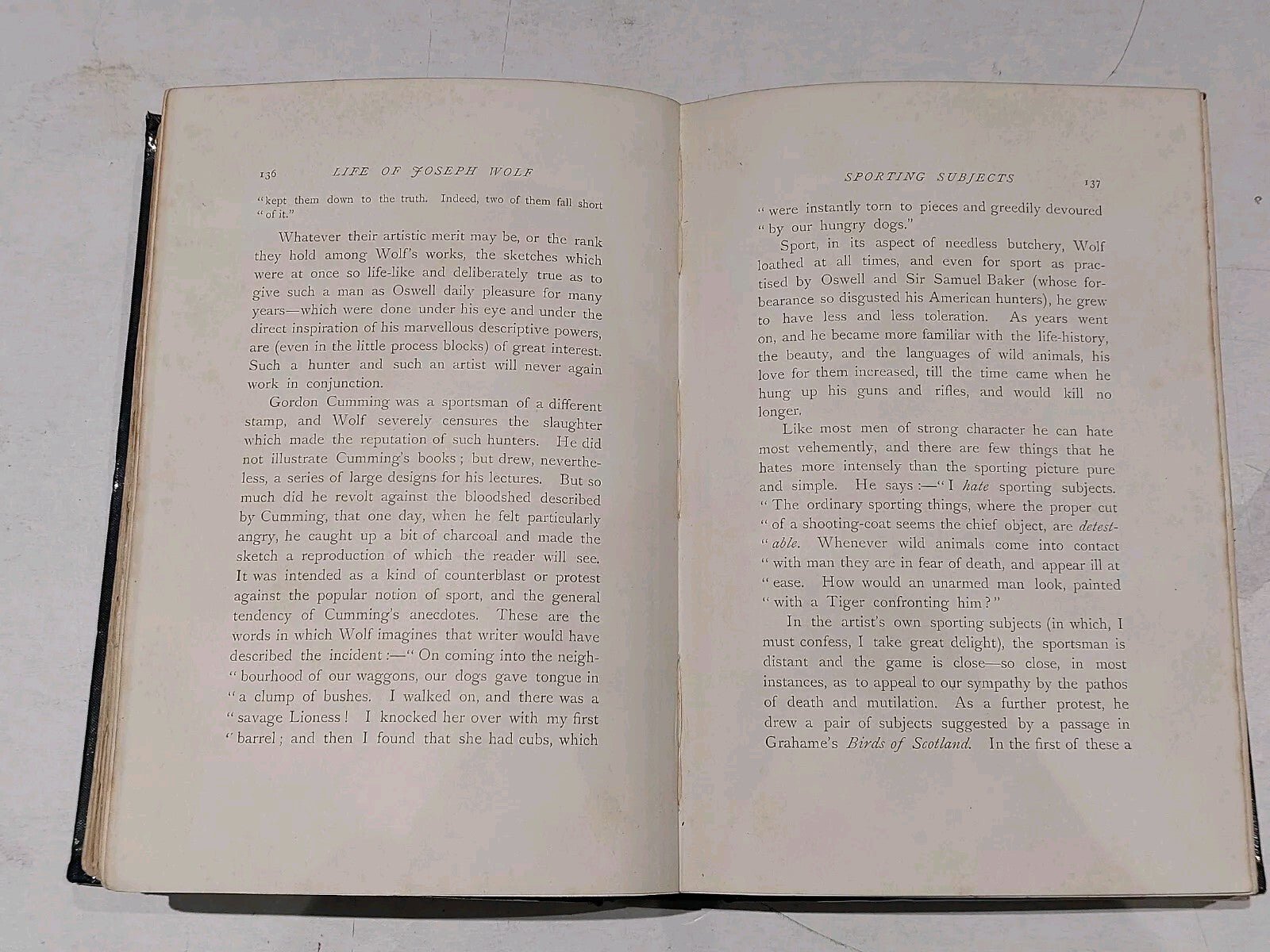 The Life of Joseph Wolf Animal Painter A.H. Palmer Longmans & Co (1895) Hb Book3