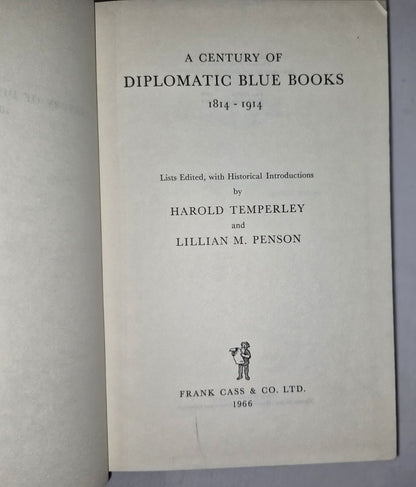 A Century of Diplomatic Blue Books, 1814-19141