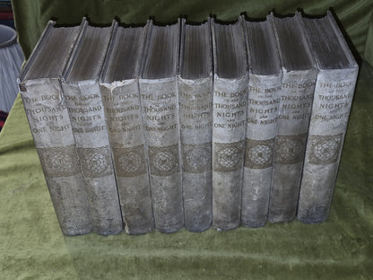The Book of the Thousand Nights and One Night (1883) 9 Vols Decorative Bindings0