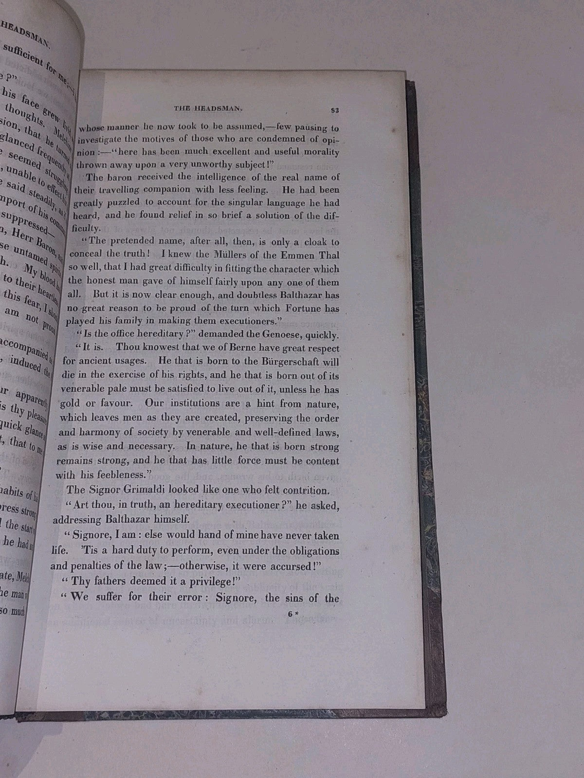 The Headsman By Fenimore Cooper (1833) Quarter Leather Hb5