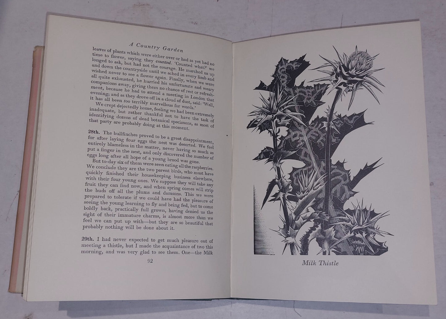 A Country Garden By Ethel Armitage. Engraved By John Farleigh, 1936 1st Edition.8