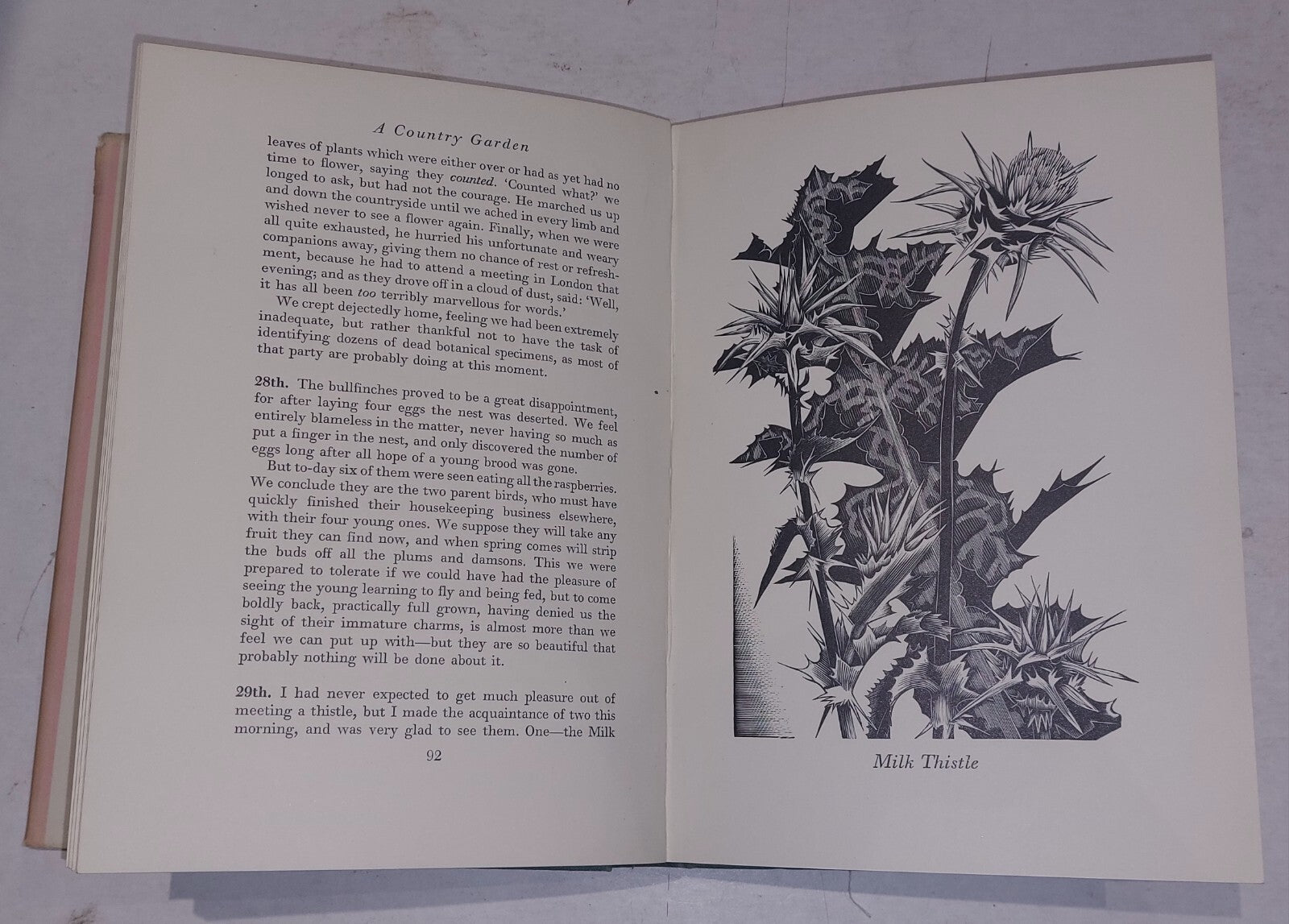A Country Garden By Ethel Armitage. Engraved By John Farleigh, 1936 1st Edition.8