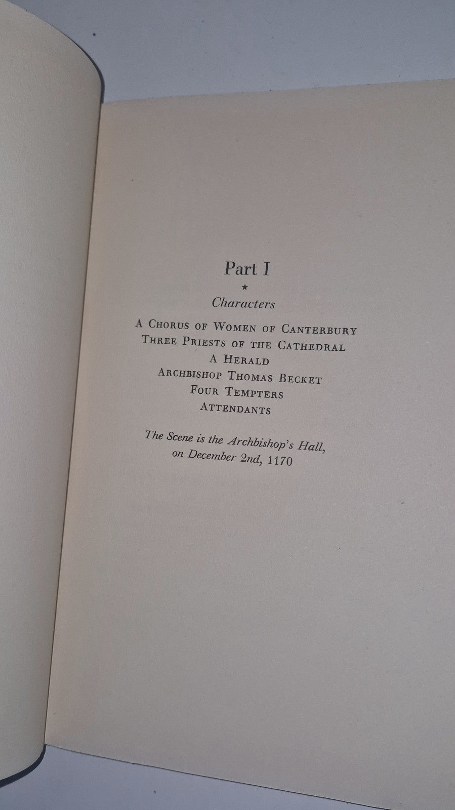 Murder in the Cathedral  T.S. Eliot  First UK edition / First printing 19354