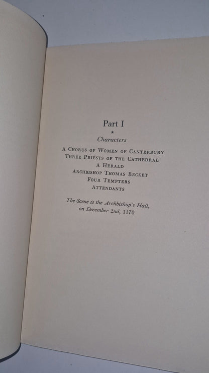 Murder in the Cathedral  T.S. Eliot  First UK edition / First printing 19354