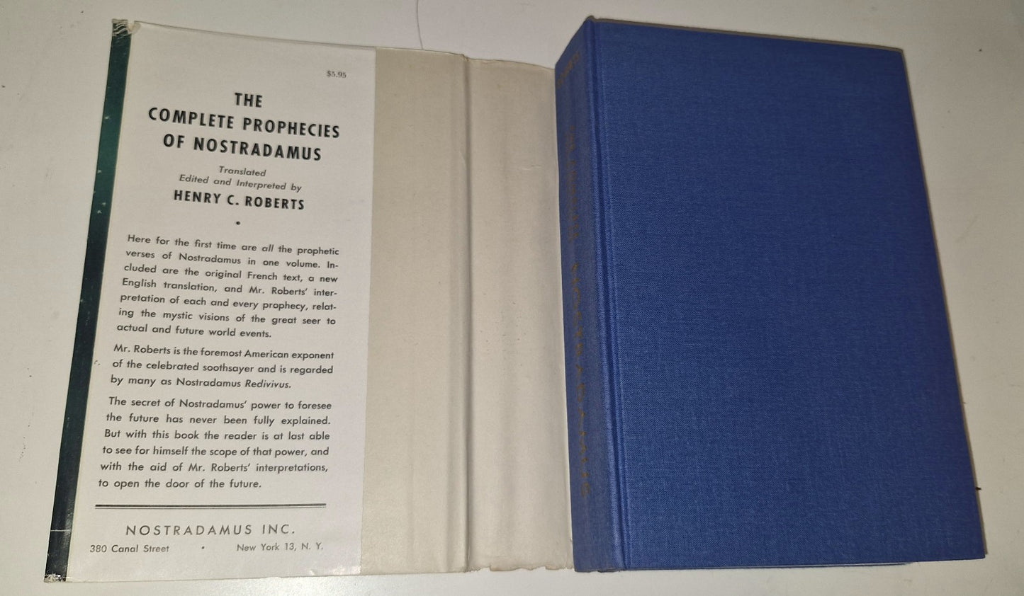 The Complete Prophecies of Nostradamus by Henry C Roberts HC DJ 1964 1st Ed. 7