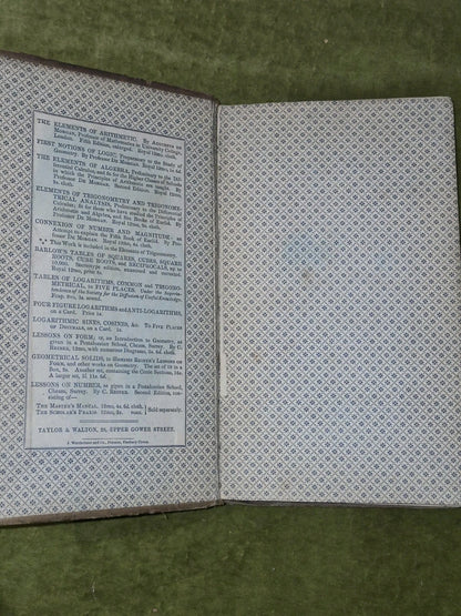 The Elements of Arithmetic Augustus De Morgan Fifth Edition Taylor Walton 18474