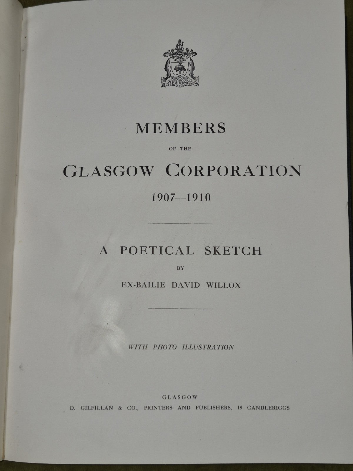 Members of the Glasgow Corporation 1907-1910 Poetical Sketch David Willox 6
