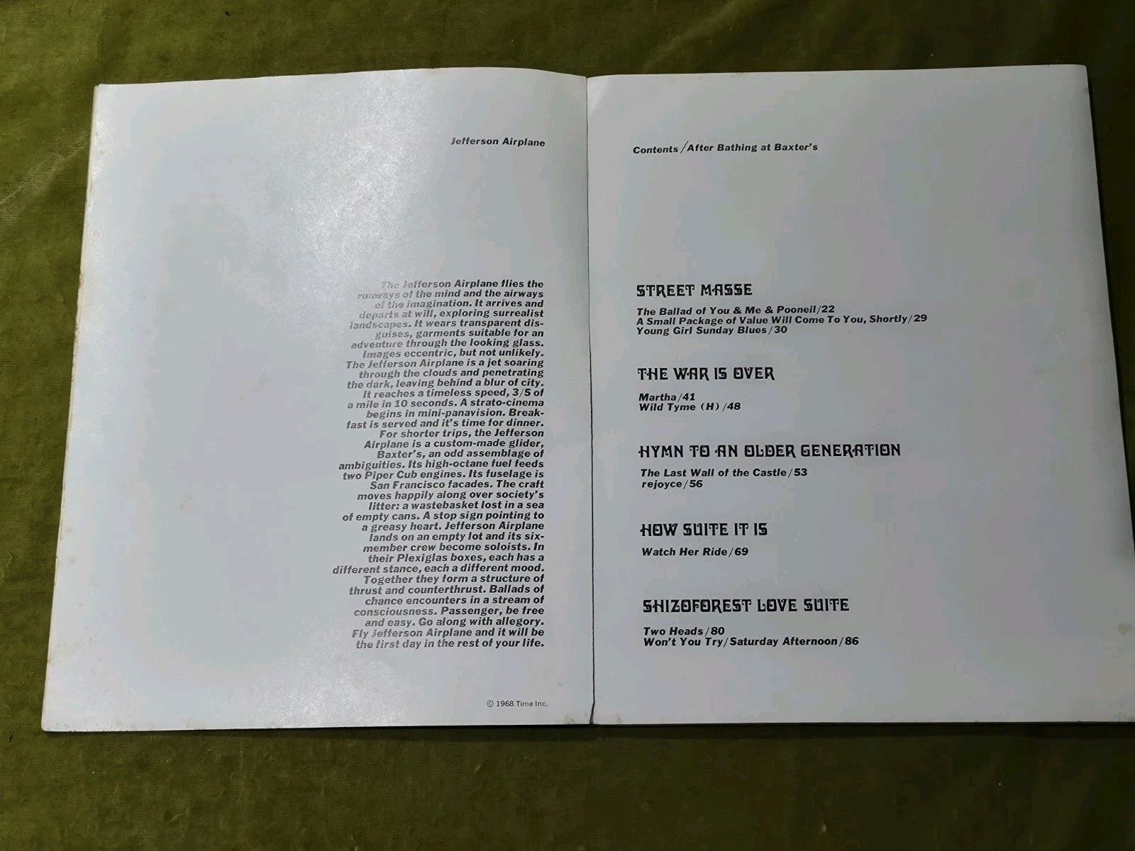 Jefferson Airplane - words, music and chords for 10 songs4