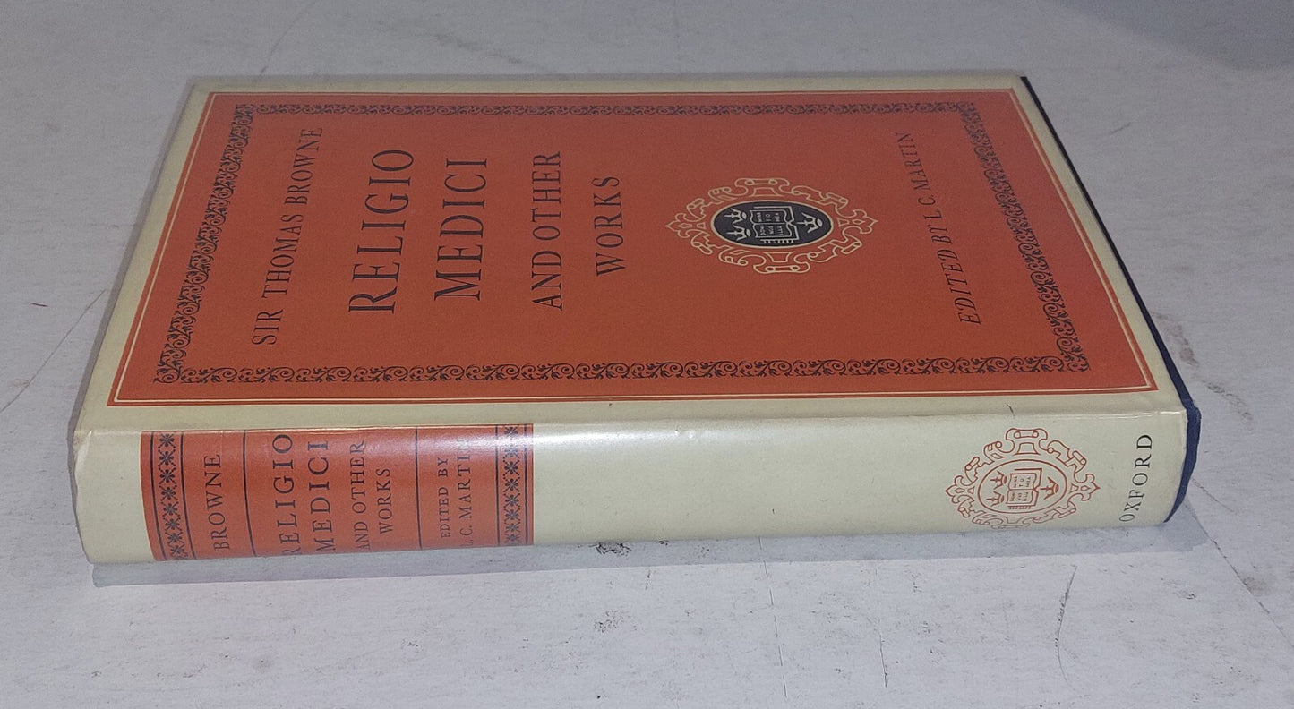 RELIGIO MEDICI AND OTHER WORKS.EDITED BY L C MARTIN - Hardback.  Good1