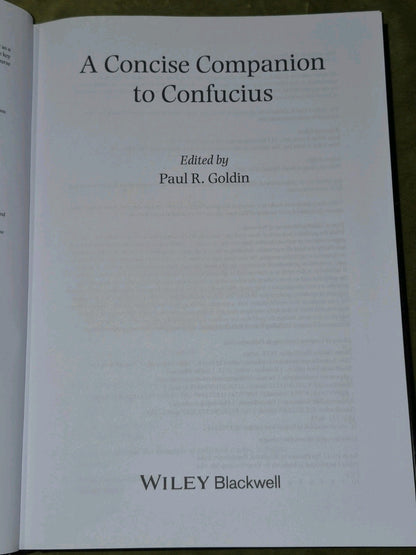 A Concise Companion to Confucius (2017) Goldin Hardback4
