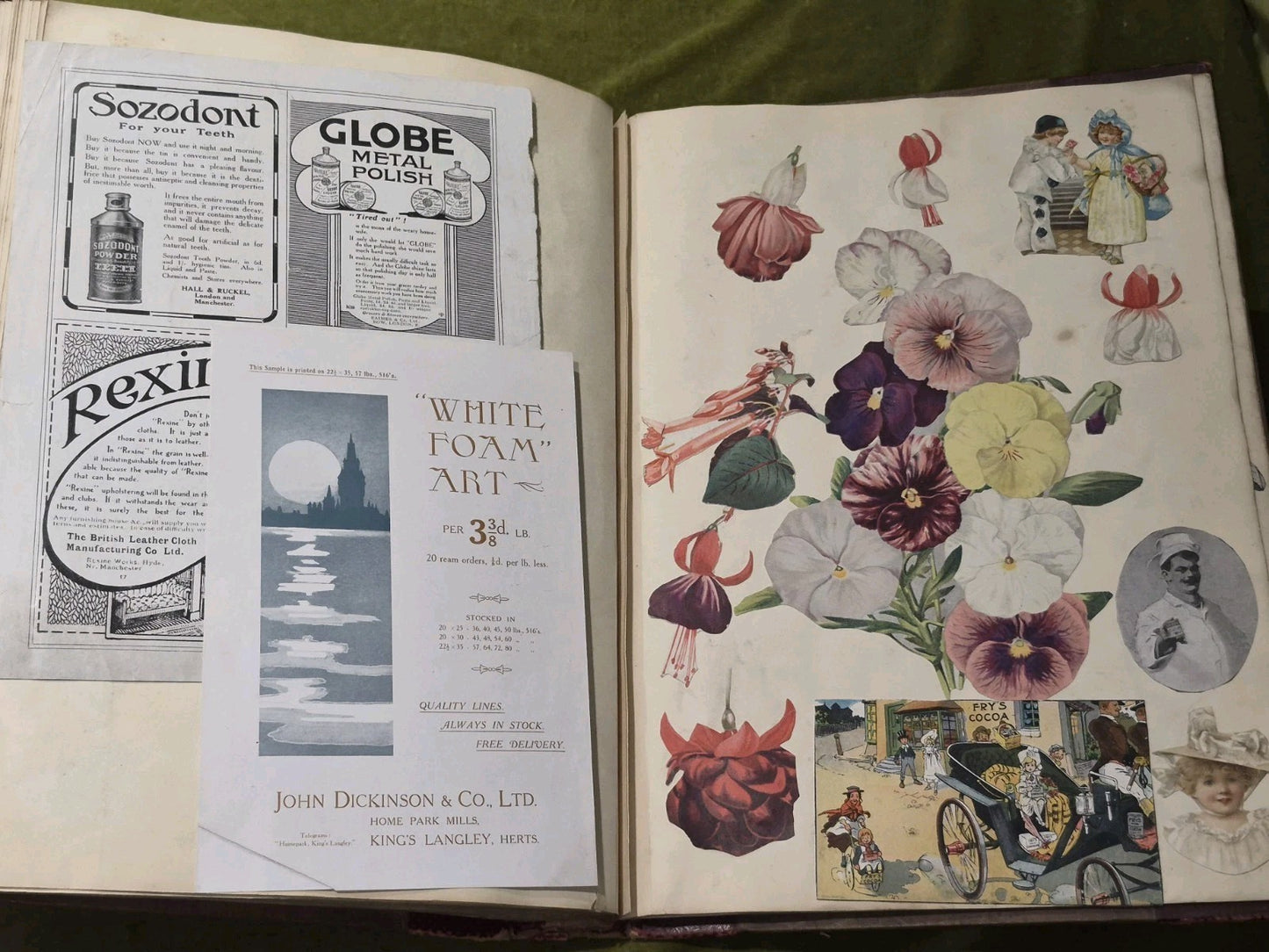 Edwardian Scrapbook Louis Wain & Fashion plates Full 80 pages  ephemera 16x11"21