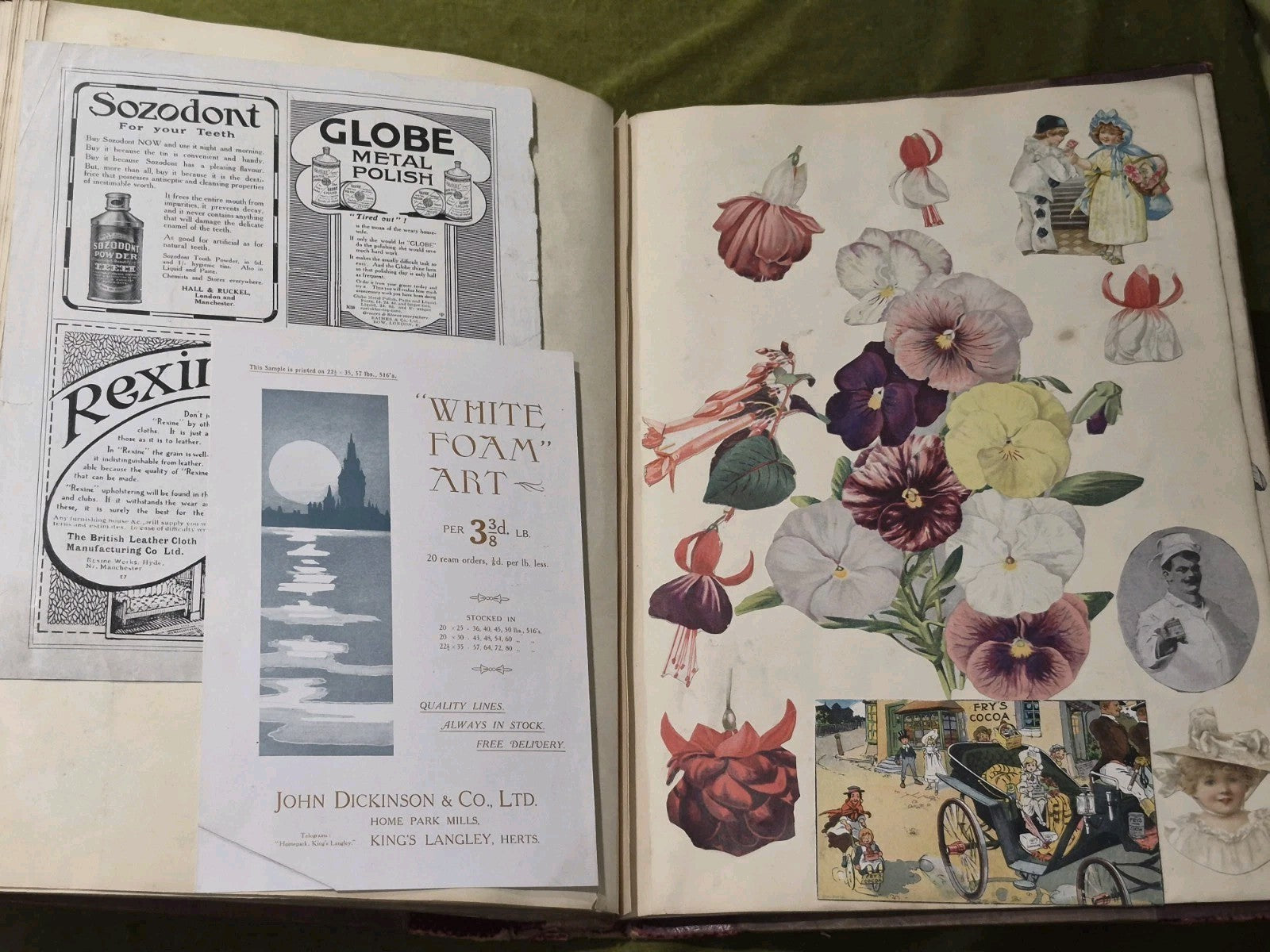 Edwardian Scrapbook Louis Wain & Fashion plates Full 80 pages  ephemera 16x11"21