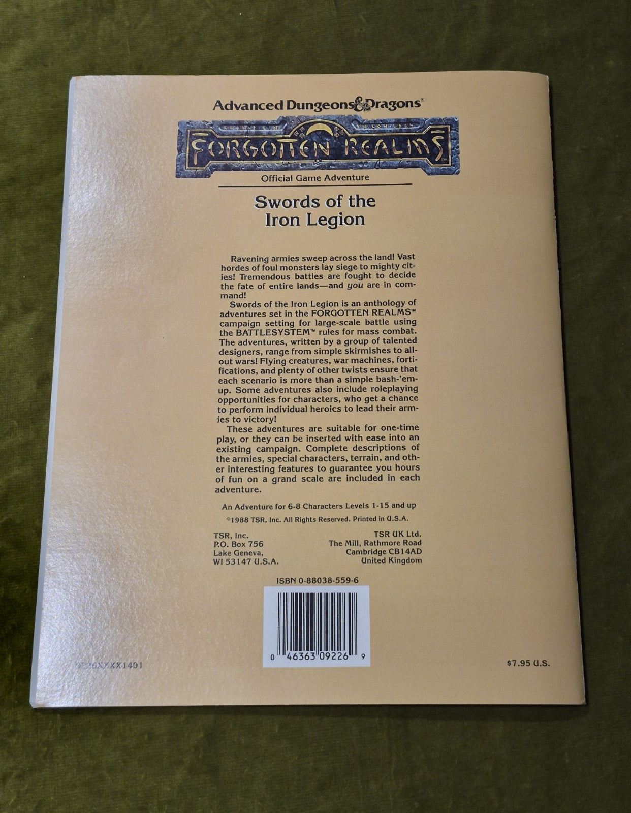 AD&D Forgotten Realms I14 Swords of the Iron Legion 9226 TSR 19881