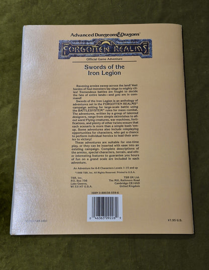 AD&D Forgotten Realms I14 Swords of the Iron Legion 9226 TSR 19881
