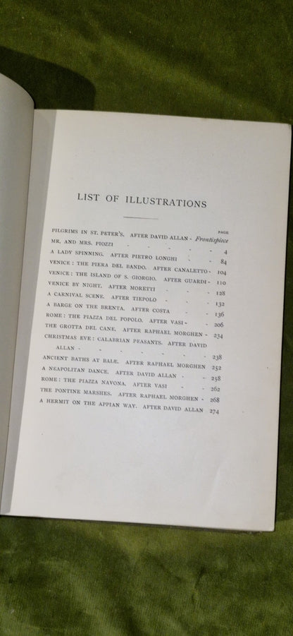 Glimpses of Italian Society in the Eighteenth Century Mrs Piozzi 18923