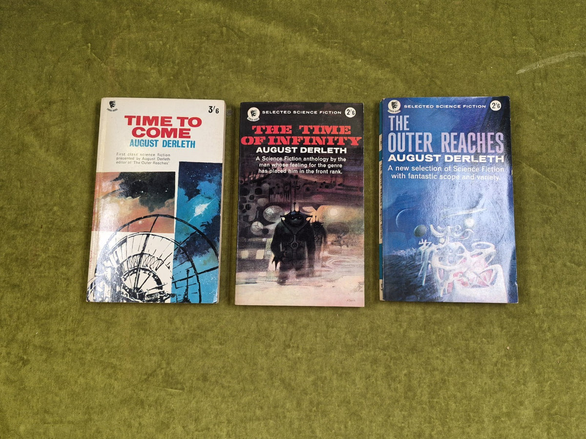 August Derleth Consul PBs : Time to come, Outer  Reaches, Time of Infinity 1960s0