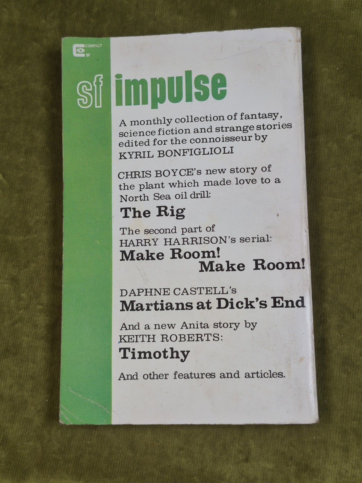 Chris Boyce The Rig 1966 sf impulse Paperback 1