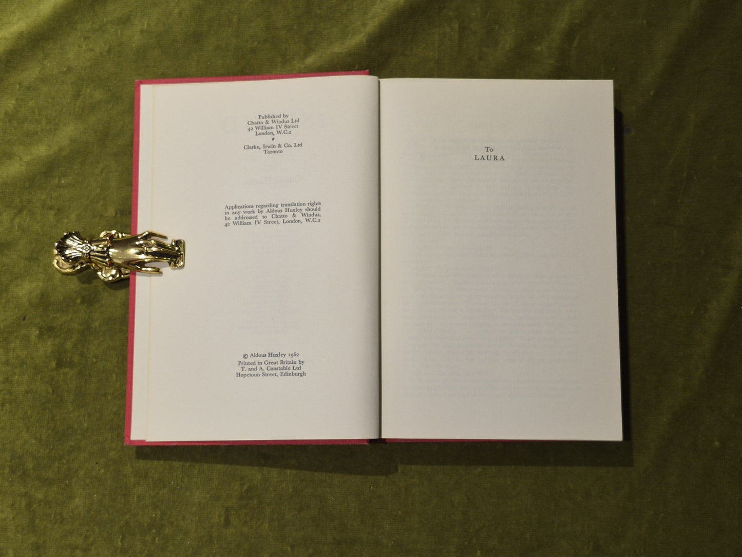 Aldous Huxley - Island - FIRST EDITION 19624