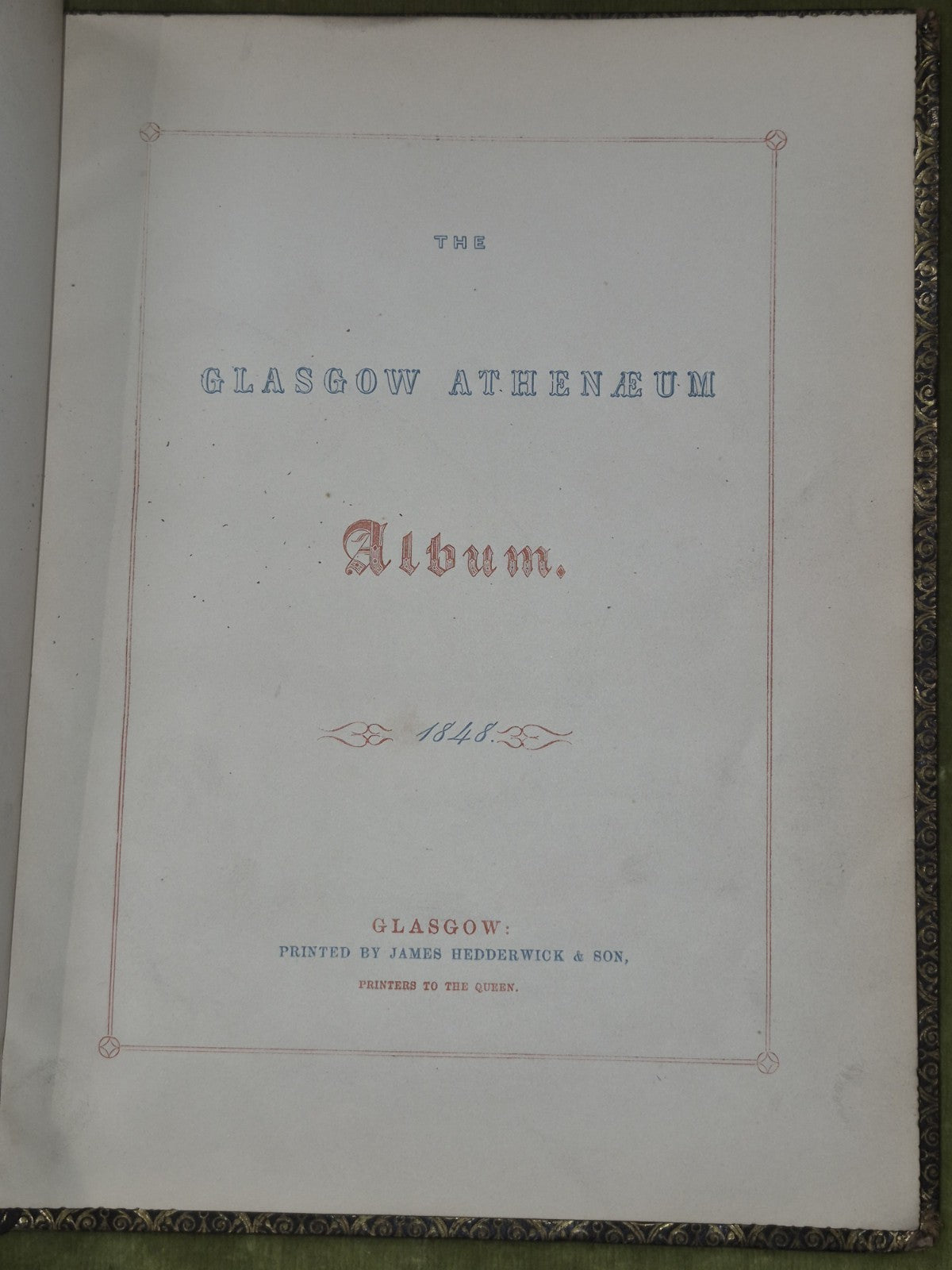 Glasgow Atheneum Album 1848 James Hedderwick & Sons Fine Binding6