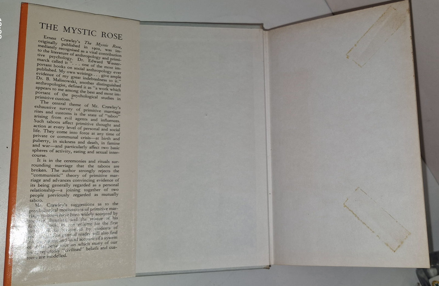 The Mystic Rose (Ernest Crawley & Theodore Besterman - 1965 both volumes in one 5