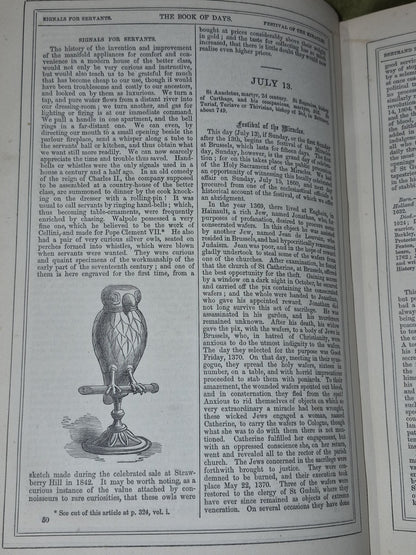Book of Days - a Miscellany of Popular Antiquities -  Vol 1&2. 1863 1st edition 6