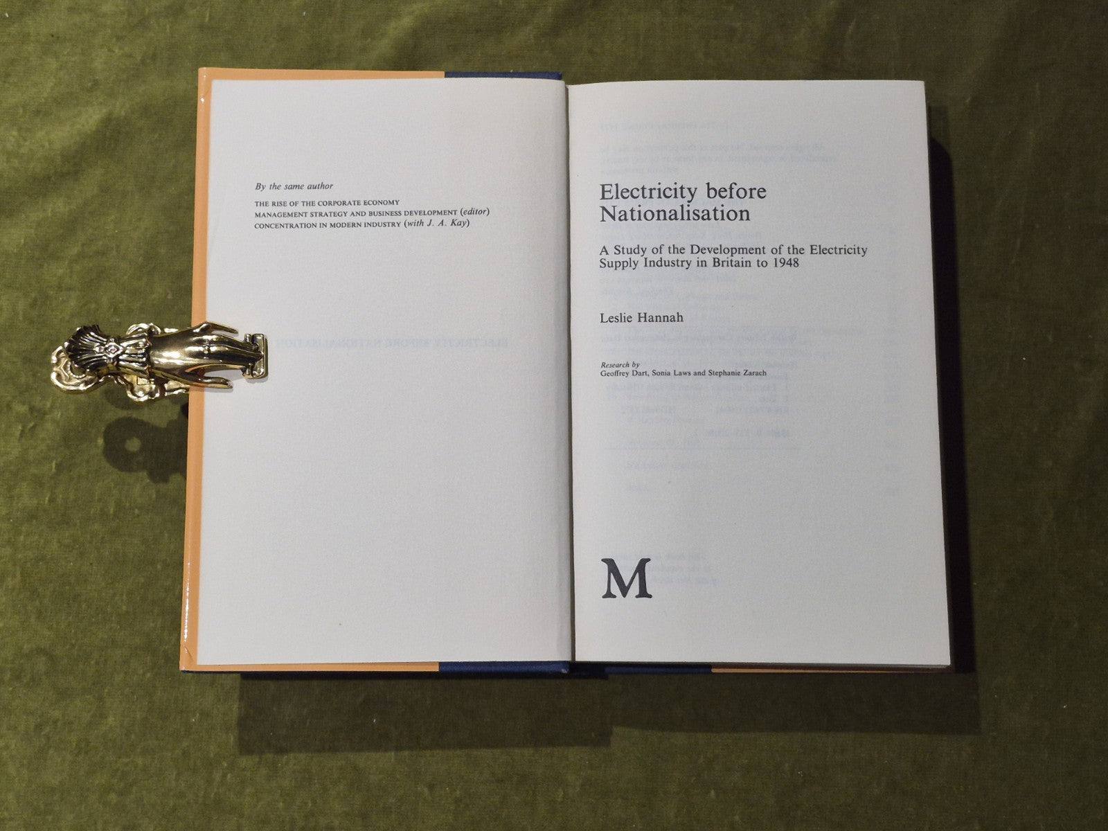 Electricity Before Nationalisation - Leslie J Hannah , Macmillan 1979 1st HB DJ3