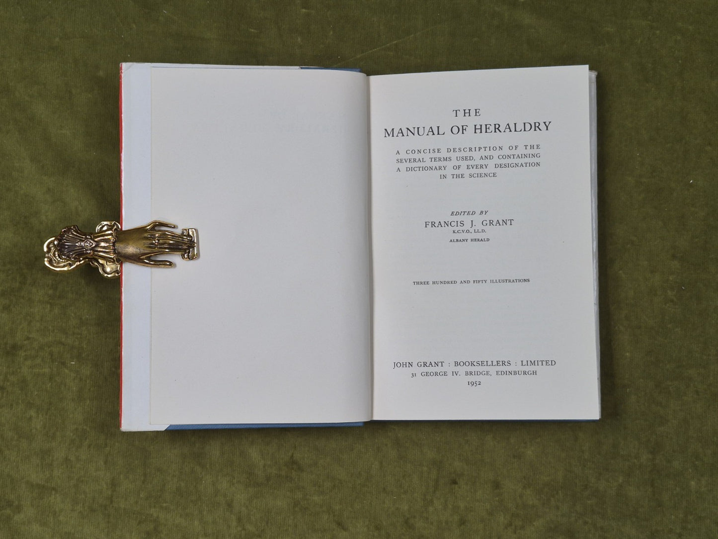 1952 'A Manual of Heraldry' Sir Francis J. Grant Vintage Hardback Dust Jacket VG4