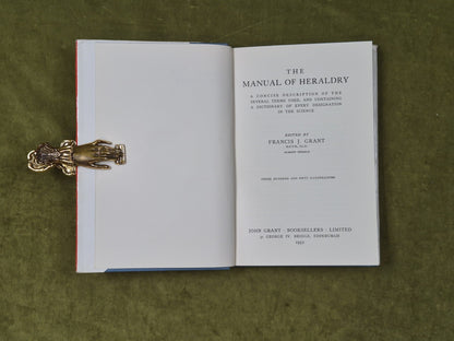 1952 'A Manual of Heraldry' Sir Francis J. Grant Vintage Hardback Dust Jacket VG4