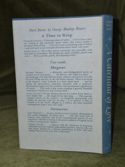 A Calendar of Love George Mackay Brown Hogarth Press First Ed. Fourth Impression1