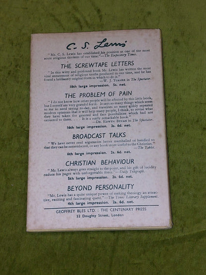 George Macdonald Anthology (1946) [Geoffrey Bles] 1st Ed Hb/Dj Intro By CS Lewis3