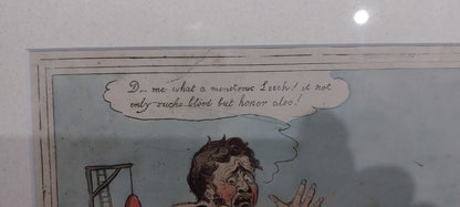 Issac Robert Cruickshank Original Hand Coloured Print MILAN COMMISSION!!! 18206