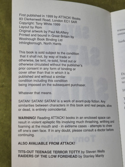 Satan! Satan! Satan! Tony White 1999 Attack! books3