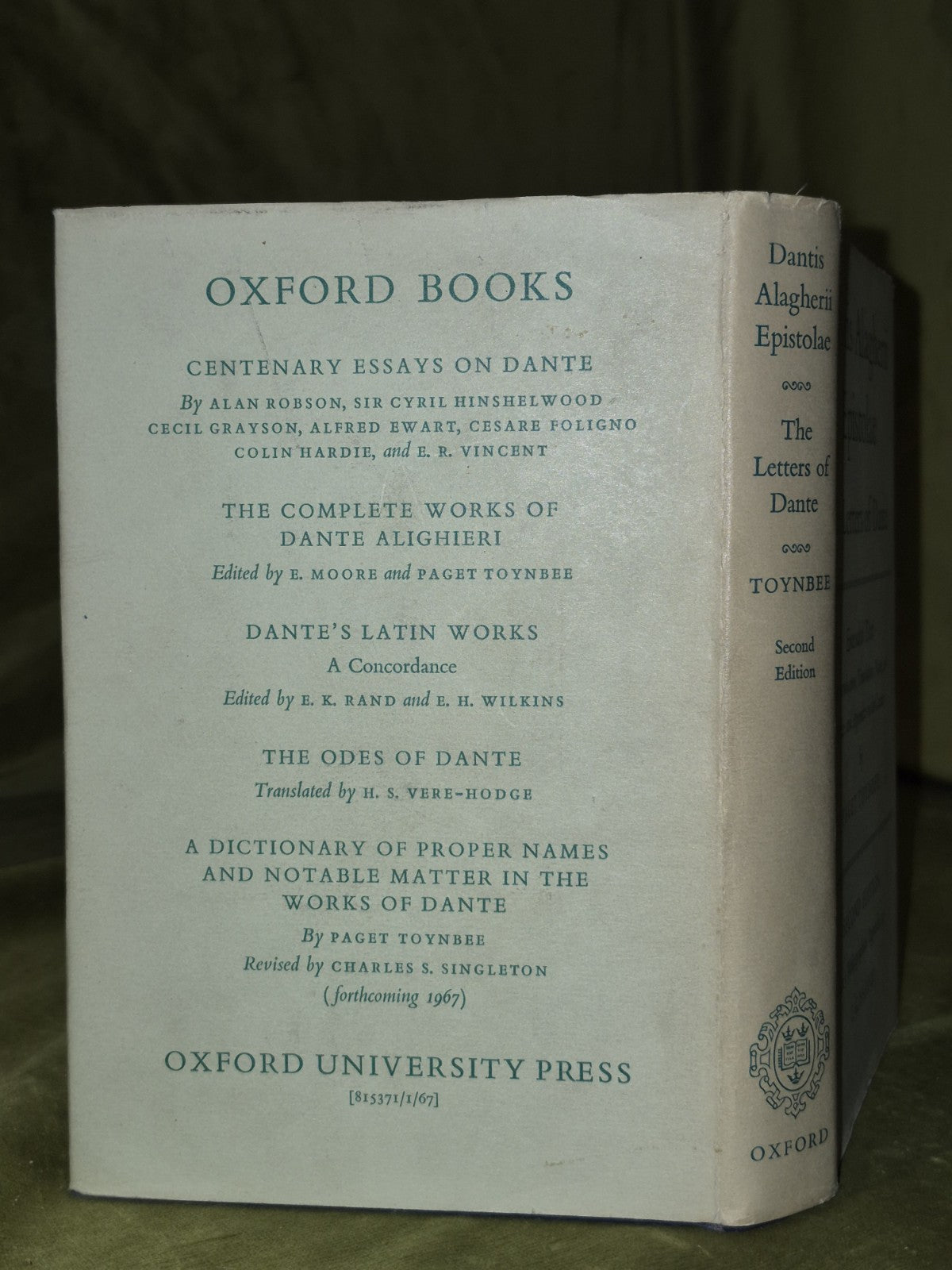 Dantis Alagherii Epistolae: The Letters of Dante (1966 Second Edition) Oxford1