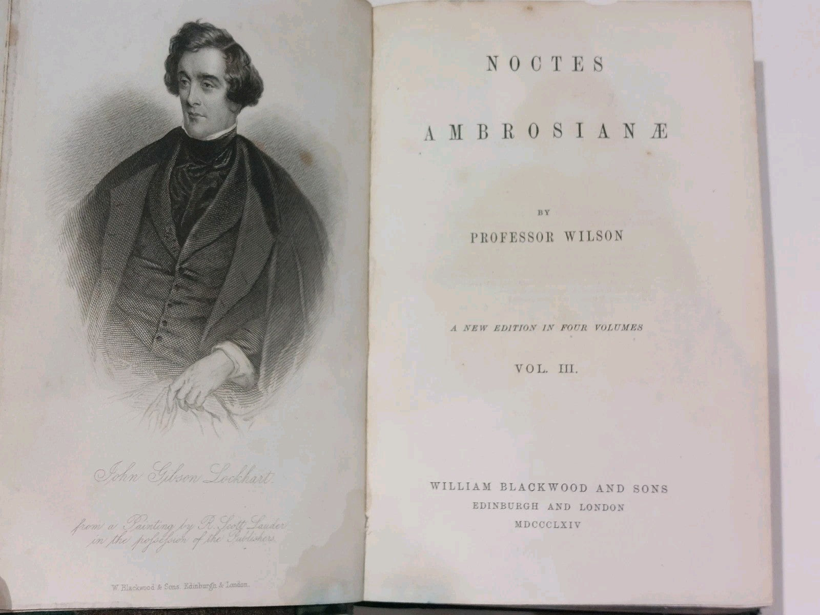 Noctes Ambrosianae by Professor Wilson, Complete 4 Volumes Bound Into 2 (1864)6