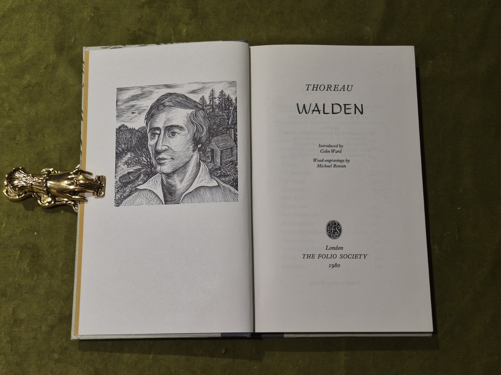 Walden Thoreau Folio Society 1980 Hardback Book3