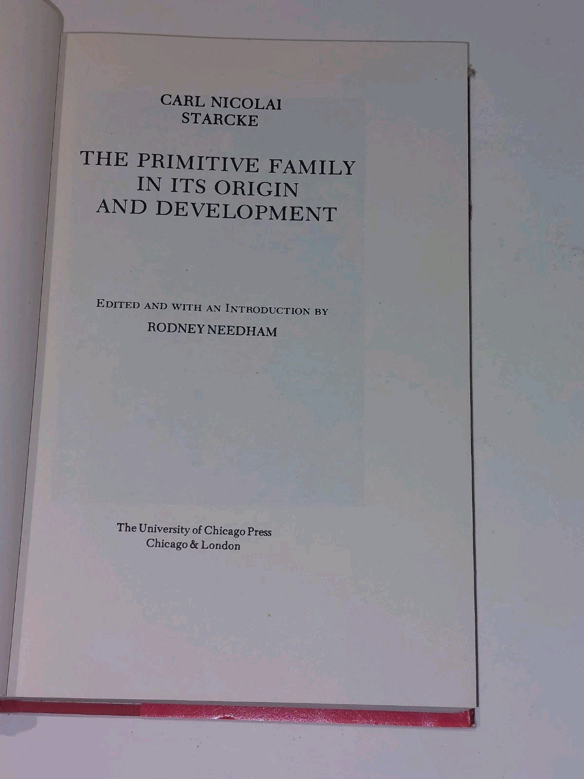 Primitive Family In Its Origin And Development (1976) By Carl Starcke Hb Book2