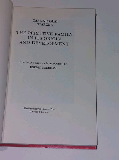 Primitive Family In Its Origin And Development (1976) By Carl Starcke Hb Book2