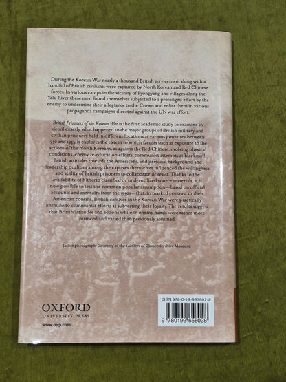 S.P. Mackenzie, British Prisoners of the Korean War 2012 First Edition1