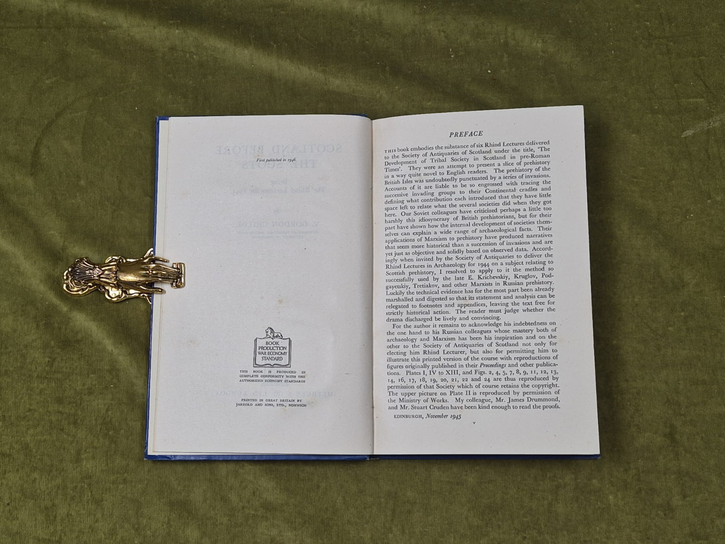 V Gordon Childe - Scotland Before the Scots - Methuen 1946 1st5