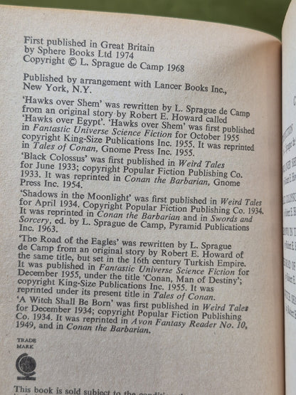 Conan First Editions 1974 Sphere Job Lot First 10 Books Paperback5