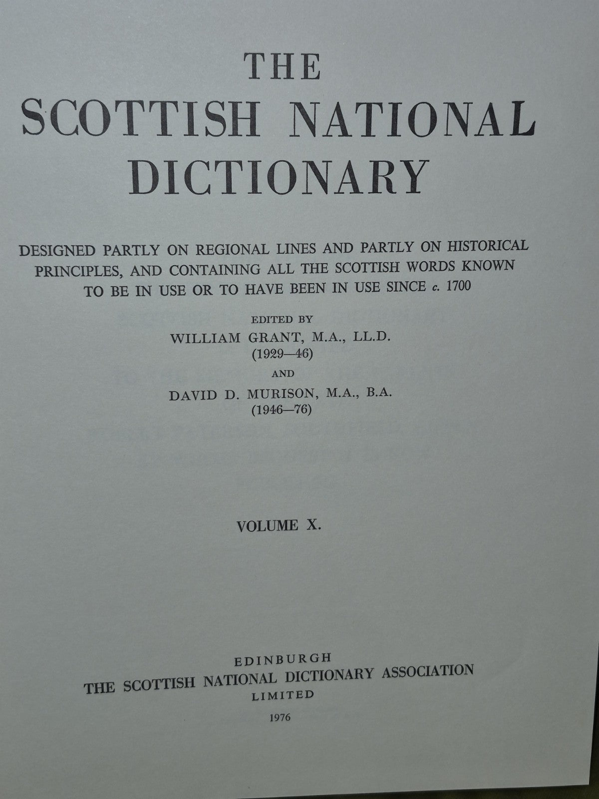 The Scottish National Dictionary (1941) William Grant Volumes 1-10 First Edition11