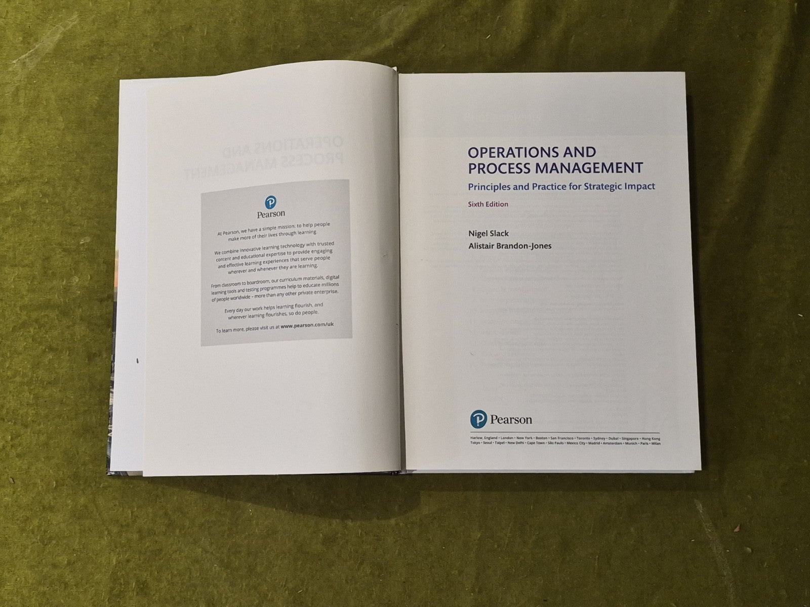 Operations & Process Management : Principles & Practice for Strategic Impact 6th3