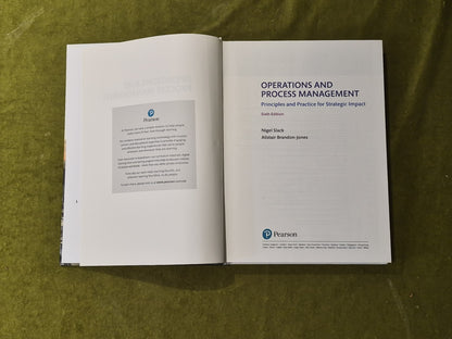 Operations & Process Management : Principles & Practice for Strategic Impact 6th3