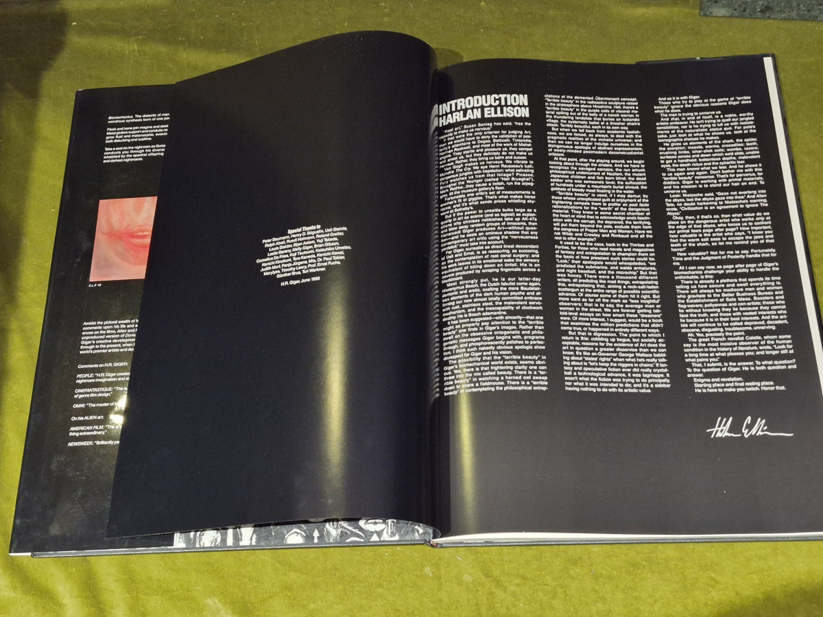 H R Giger's Biomechanics - Morpheus,  intro Harlan Ellison 1994 4th print, HB DJ4