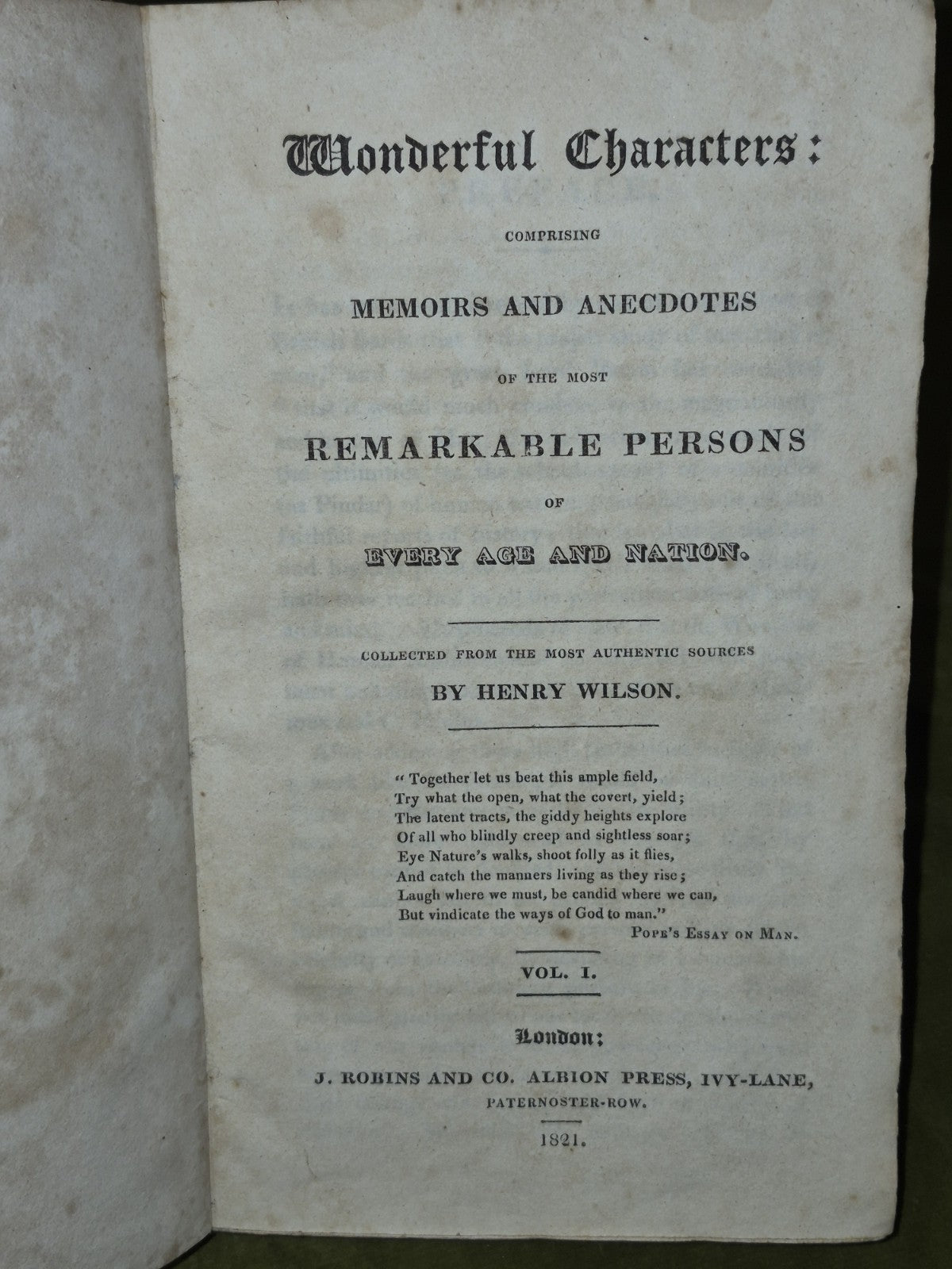 Wonderful Characters (1826) Henry Wilson J Robins and Co.9