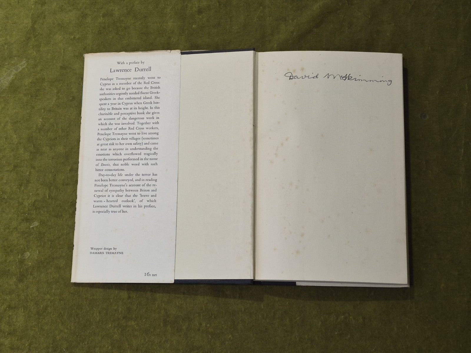 BELOW THE TIDE by PENELOPE TREMAYNE - HUTCHINSON- 1958 1st Hardback Dust Wrapper3