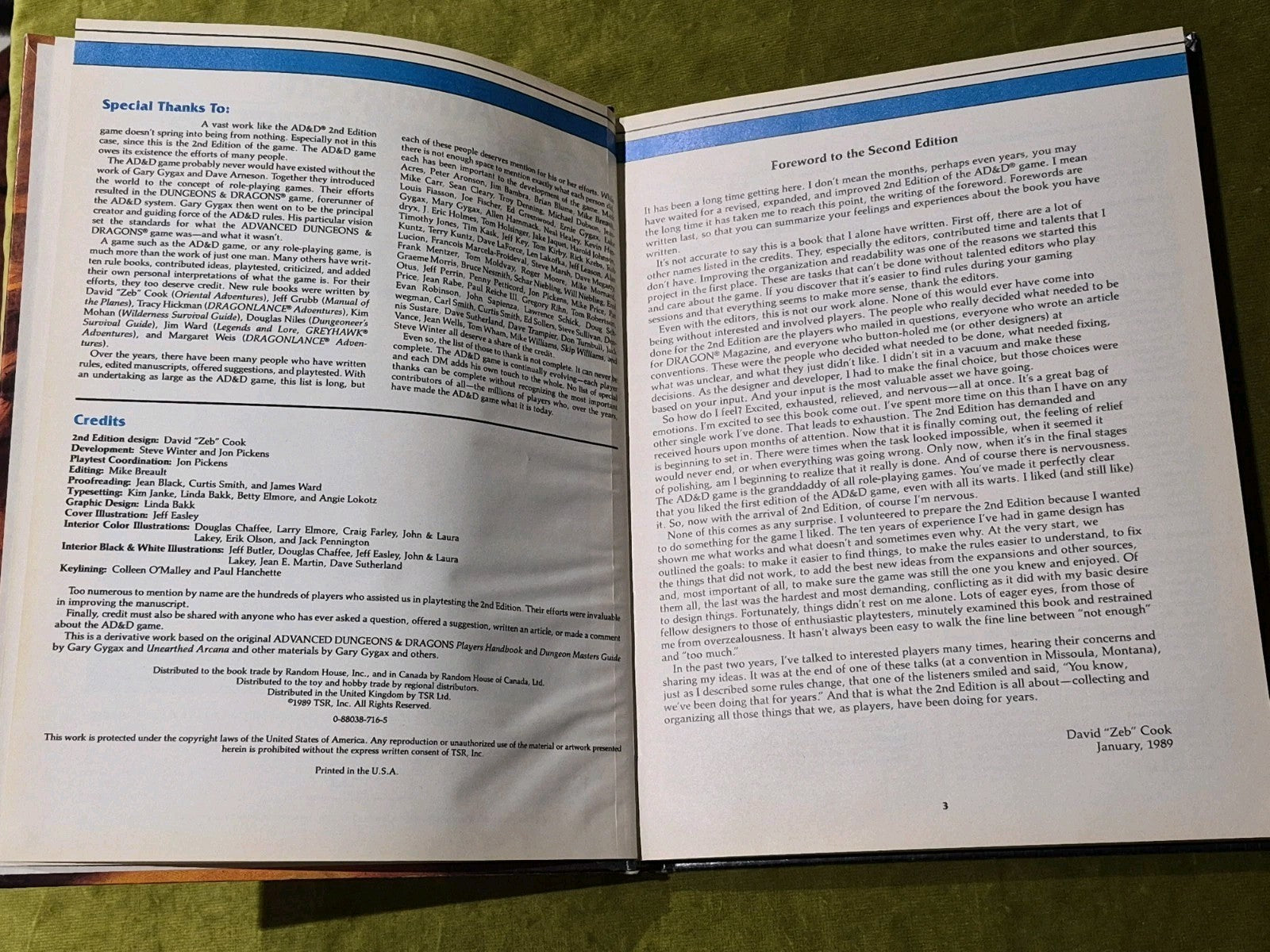AD&D Players Handbook - 1989 2nd Edition Advanced Dungeons and Dragons3
