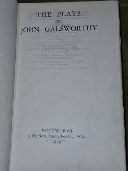 The Plays of John Galsworthy  (Ltd Ed, Signed) 19298
