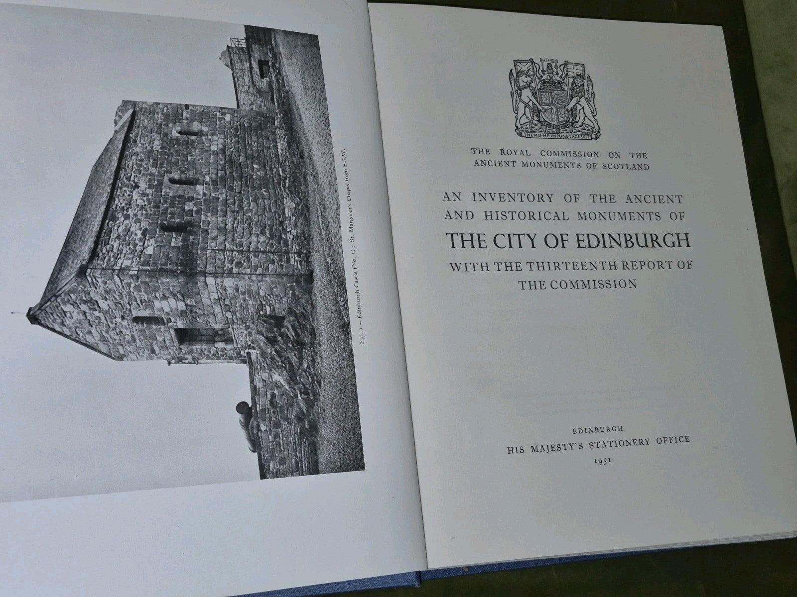 ROYAL COMMISSION ANCIENT HISTORICAL MONUMENTS City Of Edinburgh 1951 Dustjacket 5