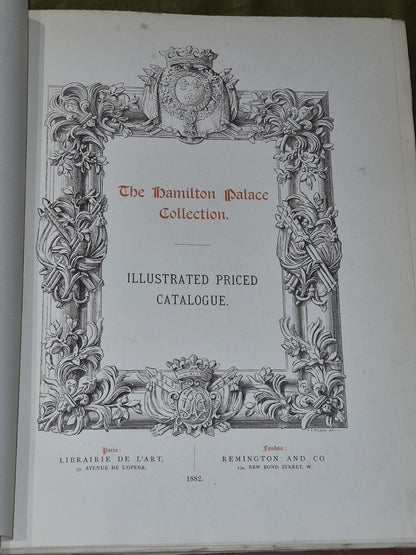 The Hamilton Palace Collection: Illustrated Priced Catalogue (1882)10